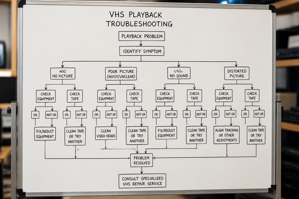VHS troubleshooting flowchart