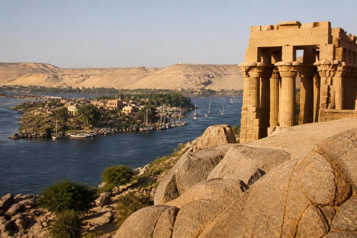 Ancient Egyptian trade and religious significance of Aswan