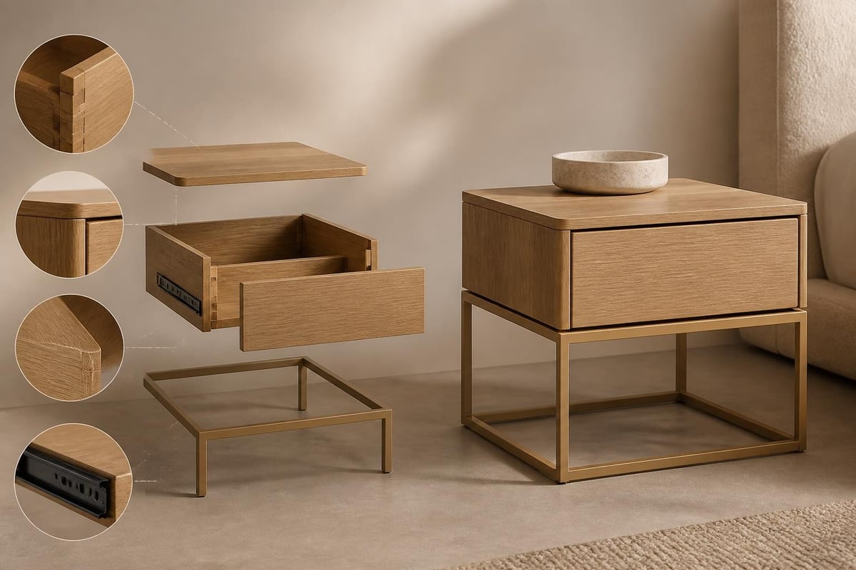Bedside table construction methods
