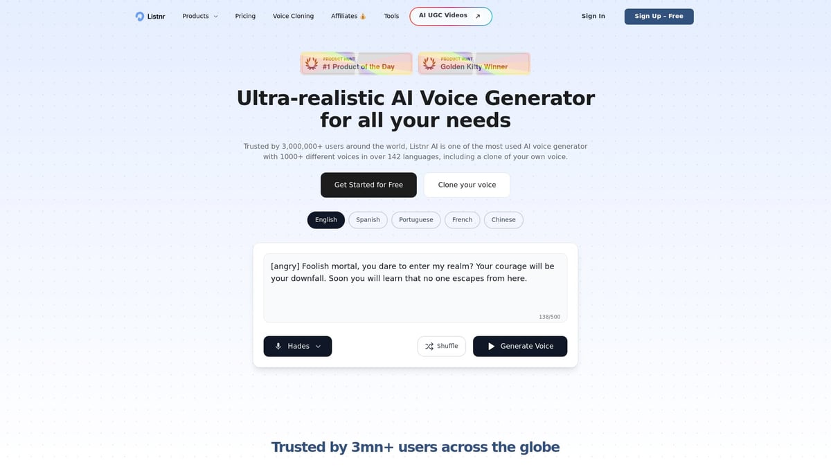 Top 7 Best Free AI Voice Generator Tools for 2026 - Listnr