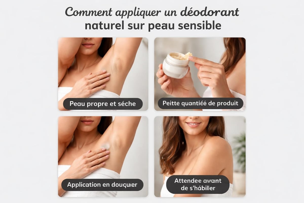 Application déodorant peaux sensibles