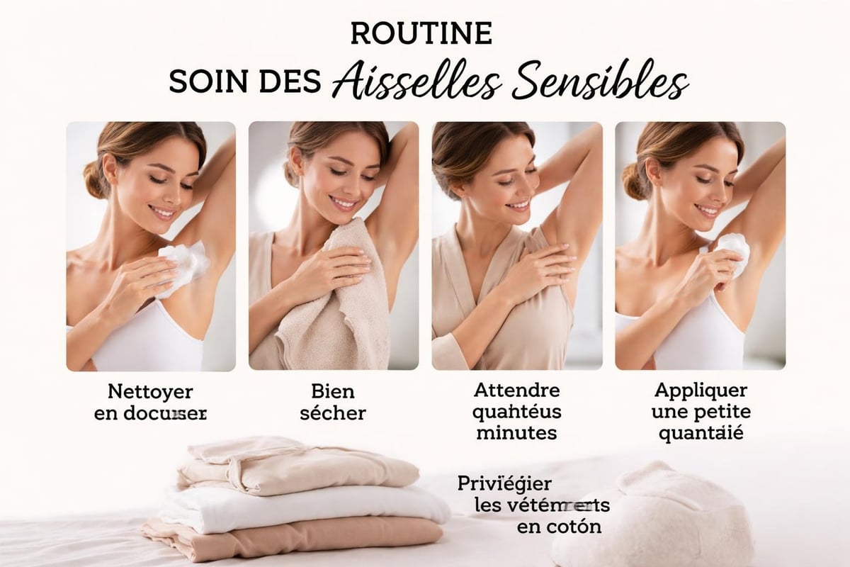 Routine soins peaux sensibles