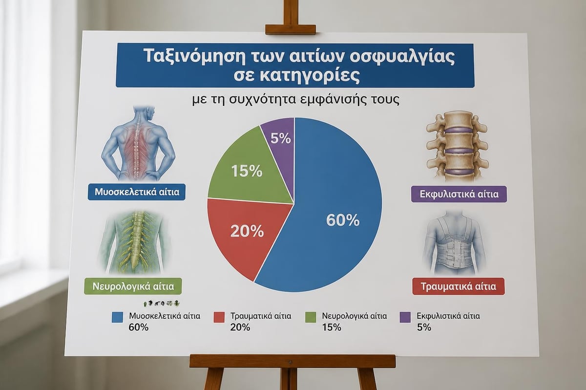 Διάγραμμα αιτιών πόνου στη μέση