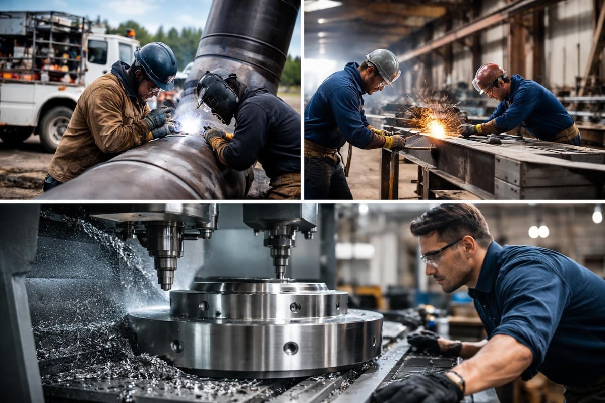 Integration of welding fabrication and machining services