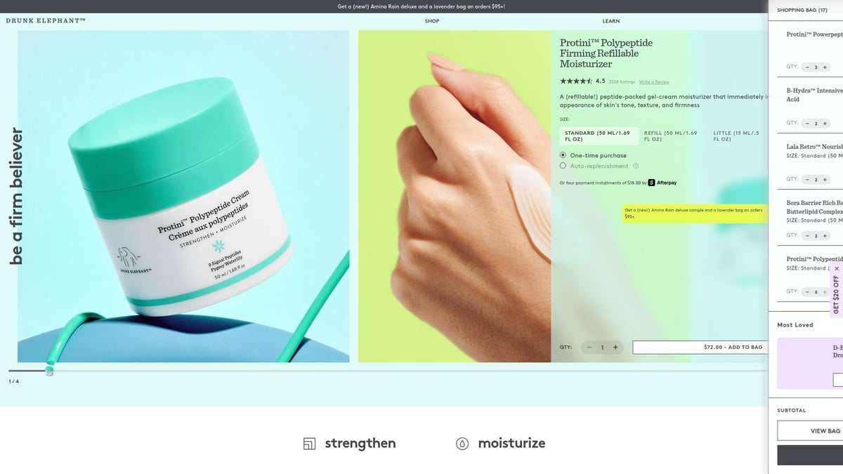 9 Essential Vegan Face Lotions for Glowing Skin in 2025 - Drunk Elephant Protini Polypeptide Cream