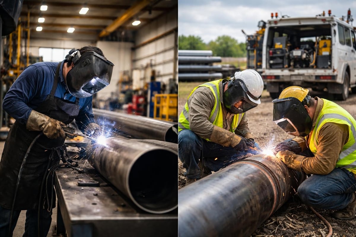 Shop versus field welding environments