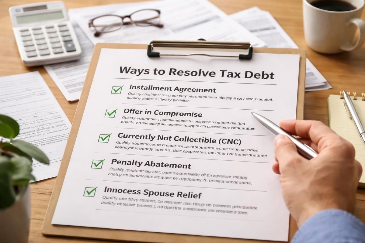 Tax resolution options comparison