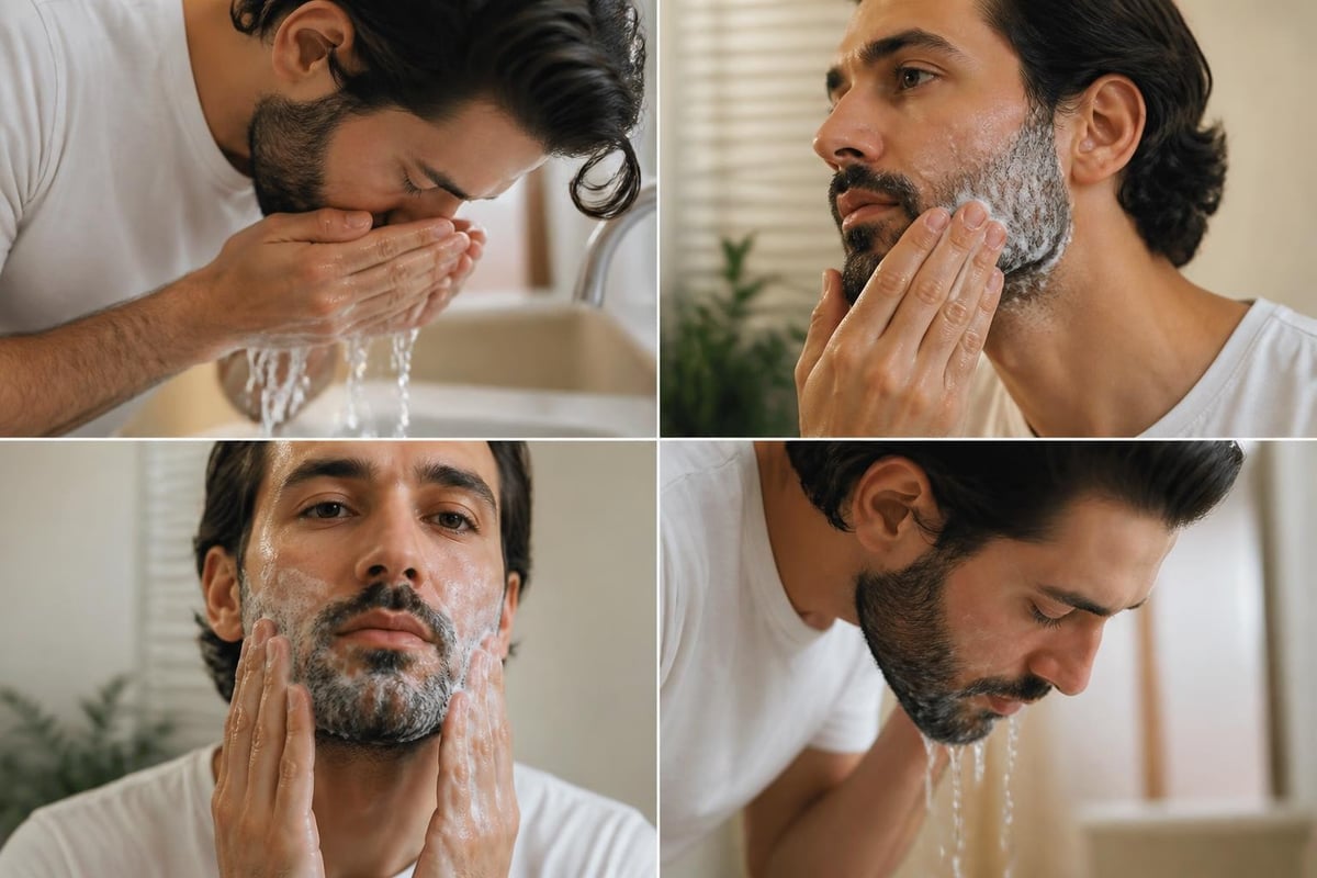 Beard washing technique
