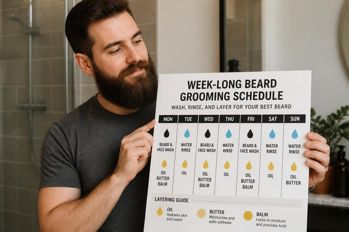 Weekly beard care schedule