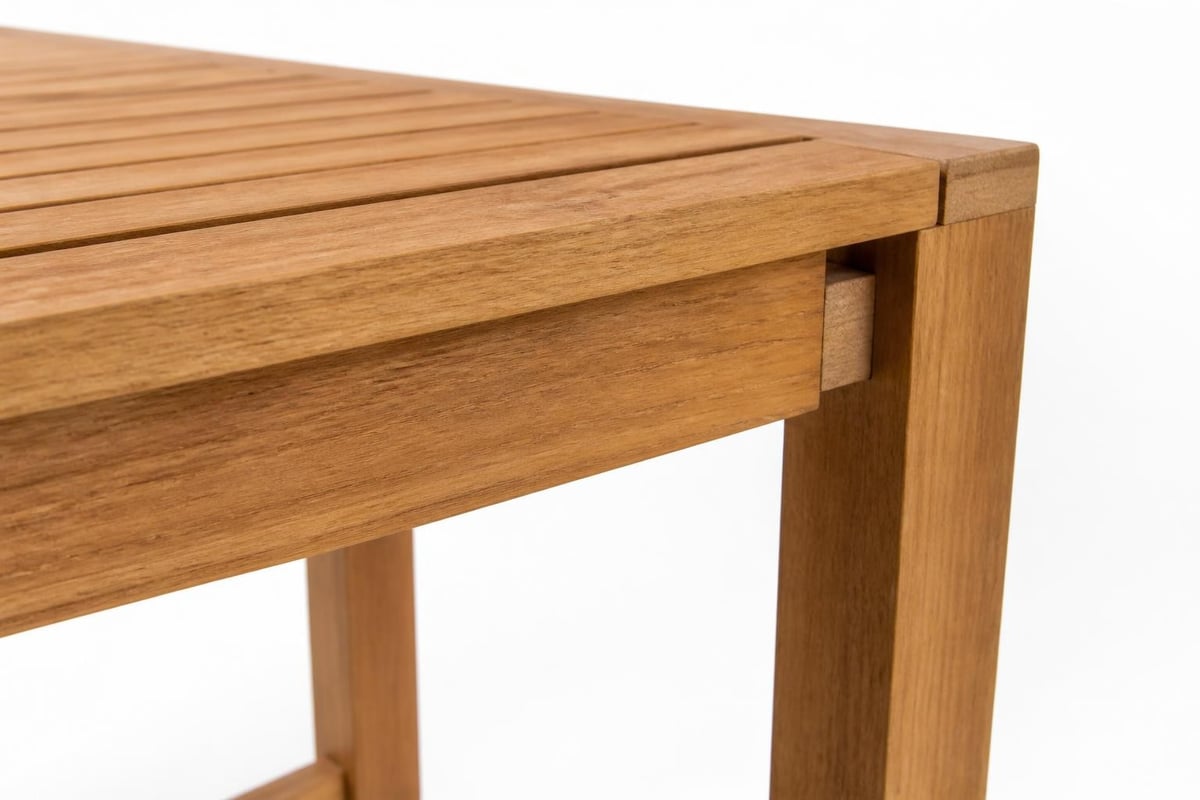 Teak table construction