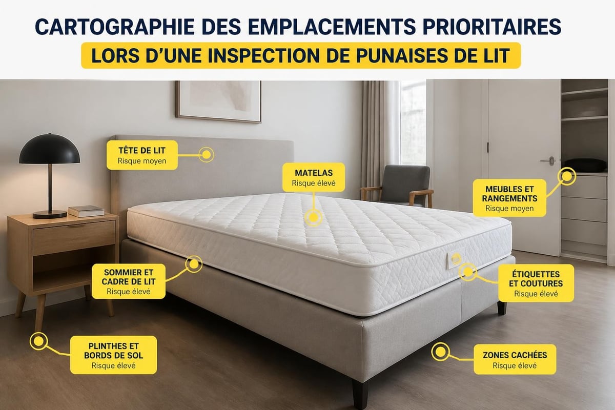 Carte des zones d'inspection