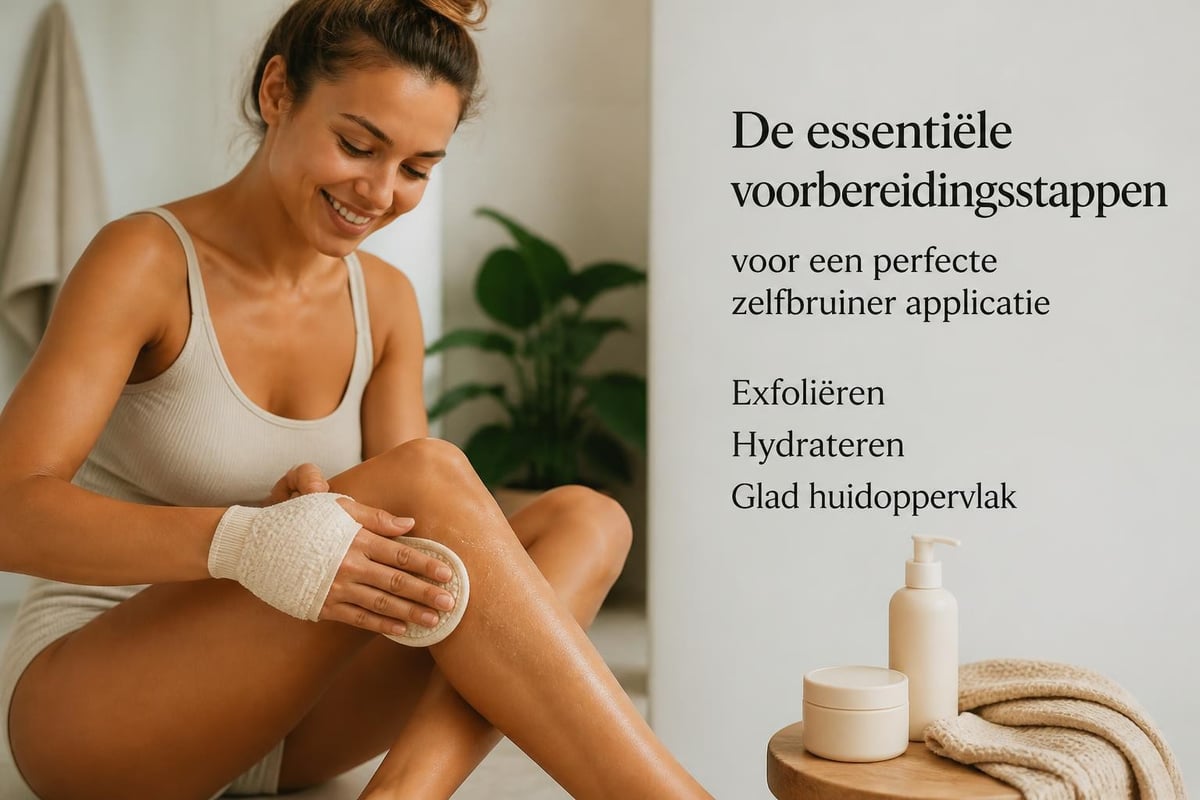 Voorbereiding huid voor zelfbruiner