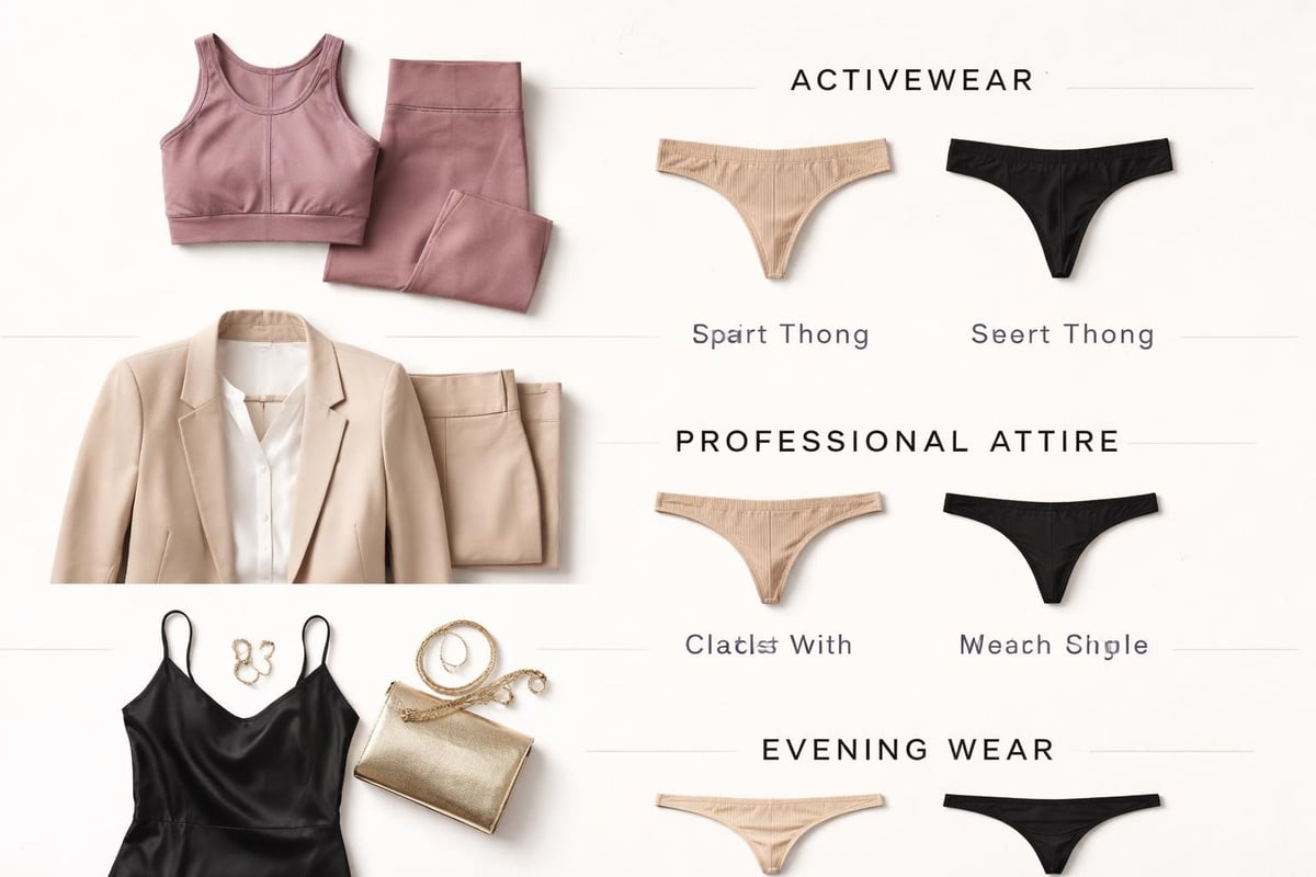 Thong and outfit pairing
