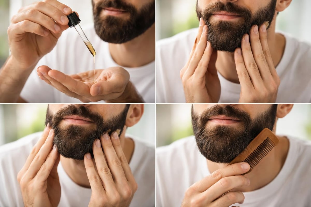 Proper application technique for mens products