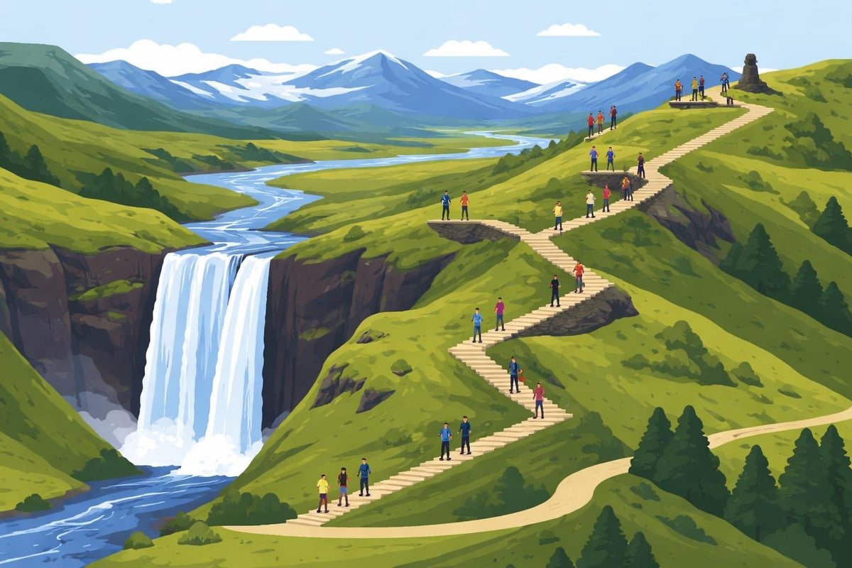 Skogafoss summit trail