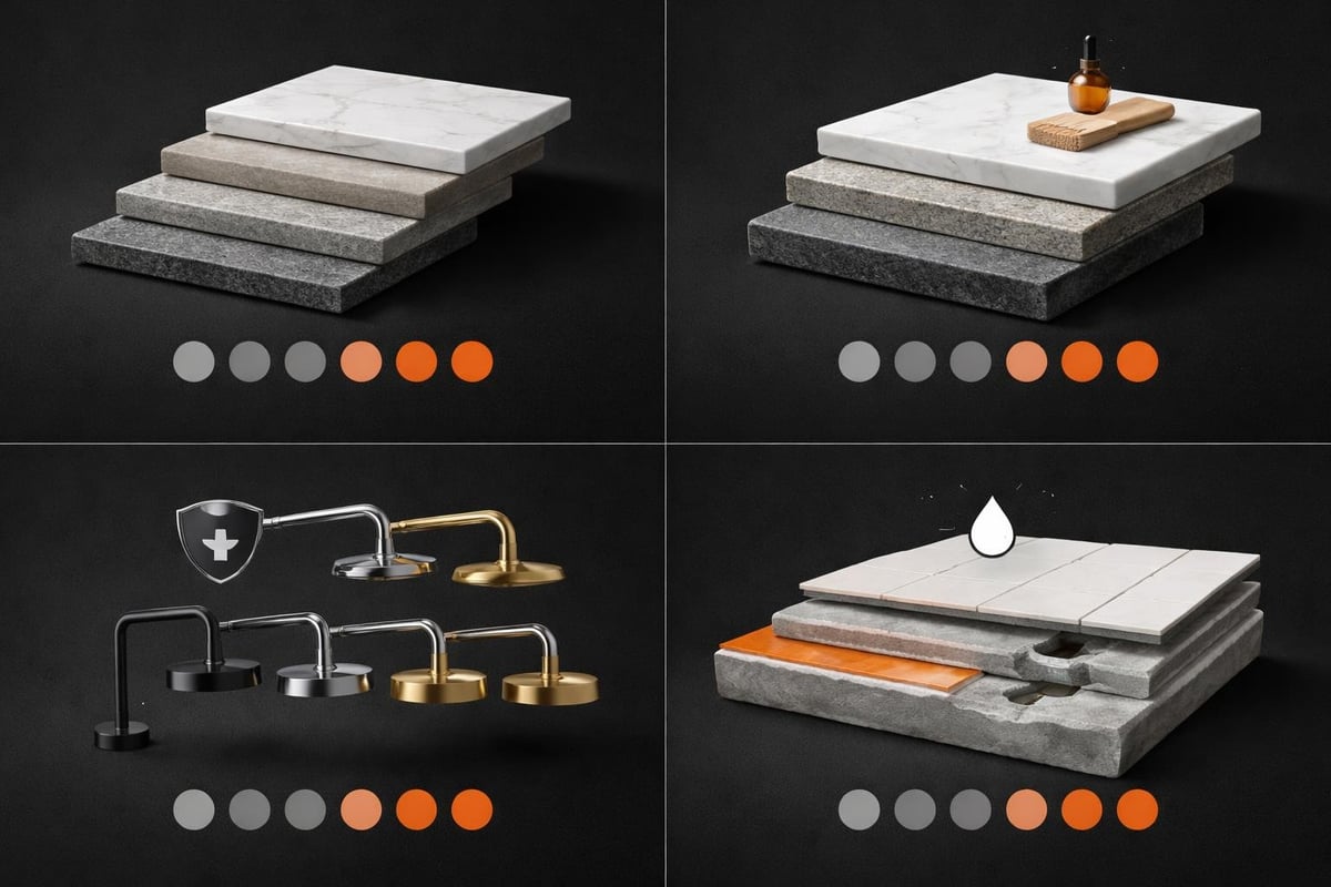 Bathroom material selection guide