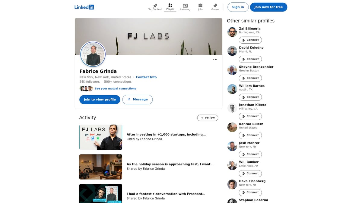 12 Inspirierende Angel Investors for Startups 2026 - Fabrice Grinda