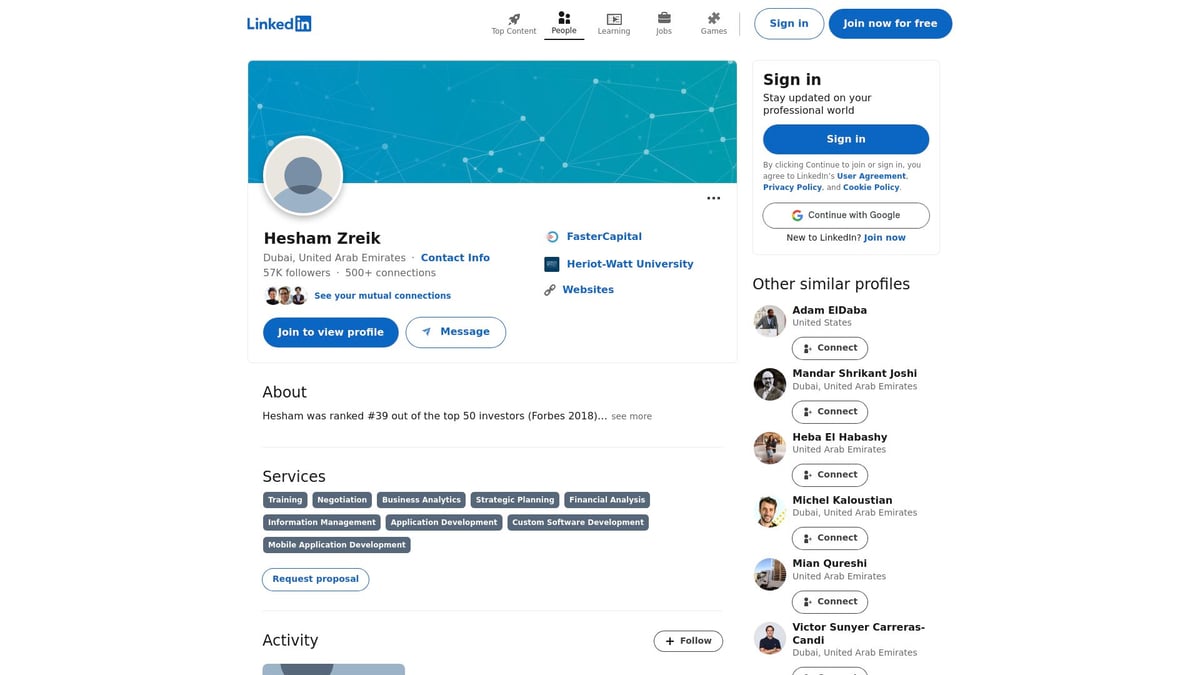 12 Inspirierende Angel Investors for Startups 2026 - Hesham Zreik