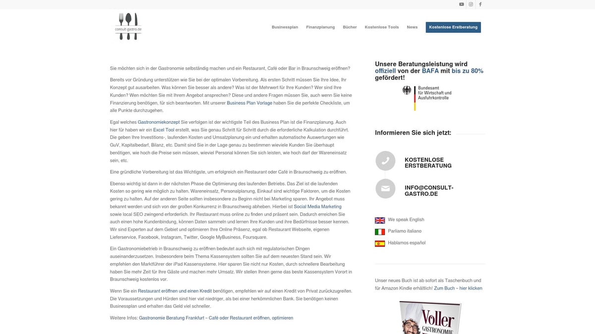 Gastronomie Businessplan Guide 2026: Erfolgreich Starten - Gastronomieberatung durch Experten: Consult-Gastro