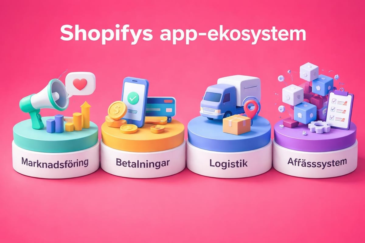 Shopify app-ekosystem funktionalitet