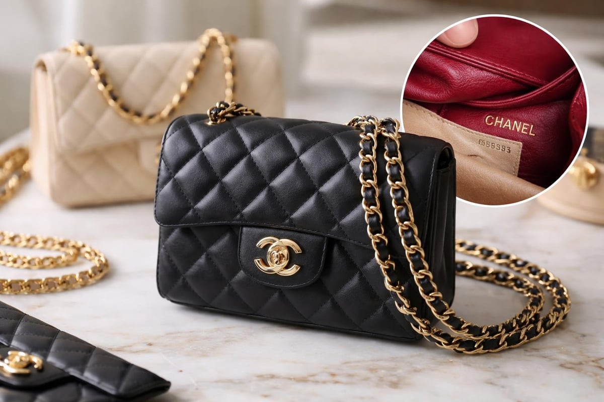 Chanel mini handbag design elements