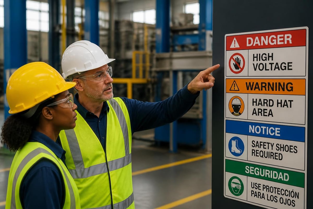 Warning sign compliance framework