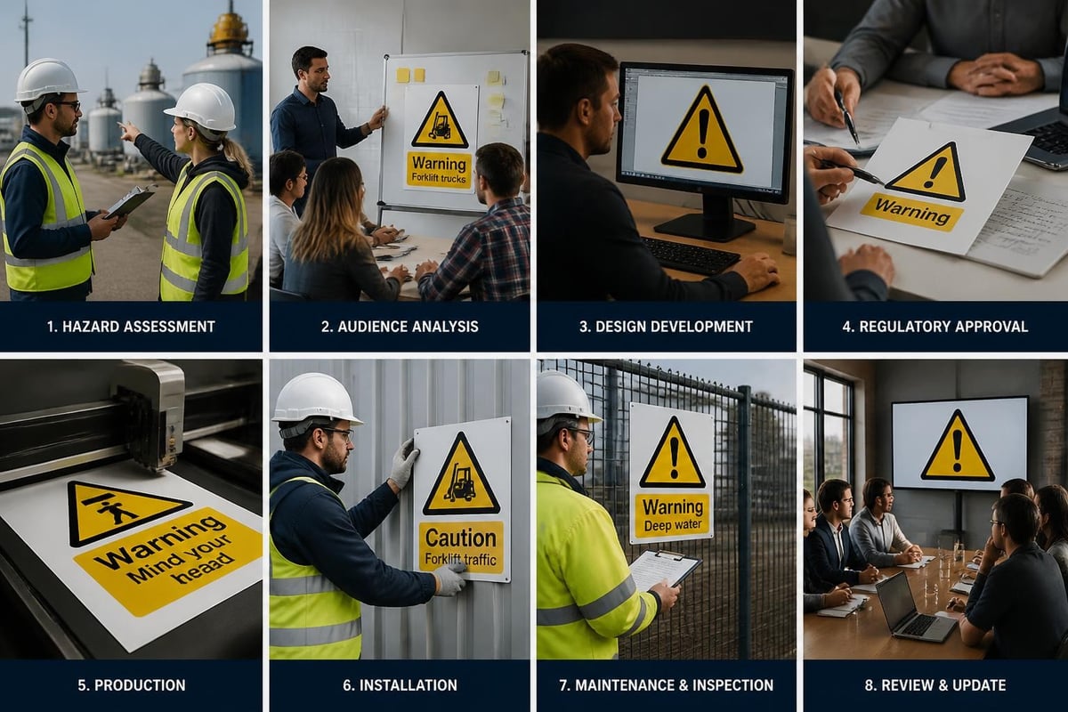 Warning sign implementation workflow