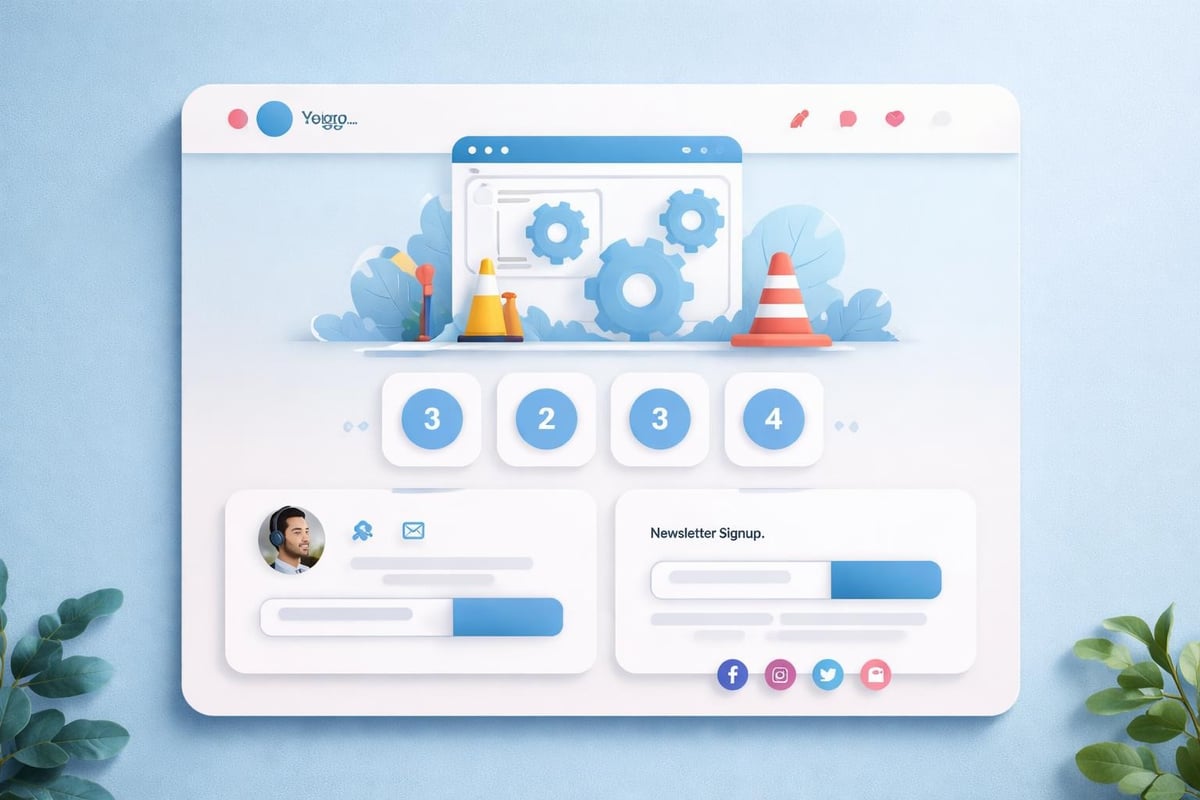 Maintenance page design elements