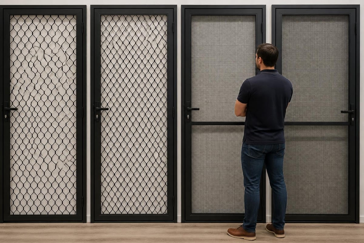 Security screen mesh specifications