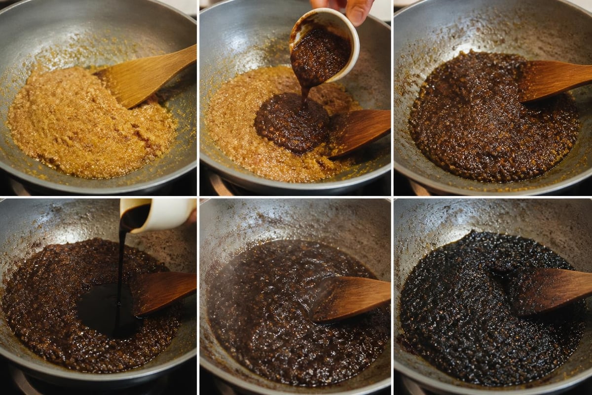 Proses membuat bumbu madura hitam
