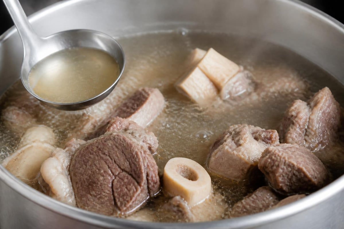 Proses ekstraksi umami pada kuah bakso