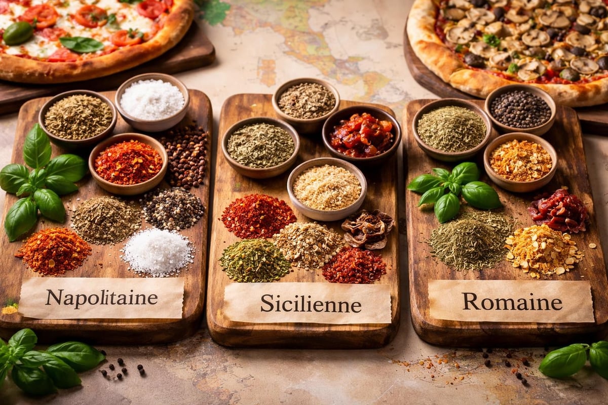 Variations régionales épices pizza