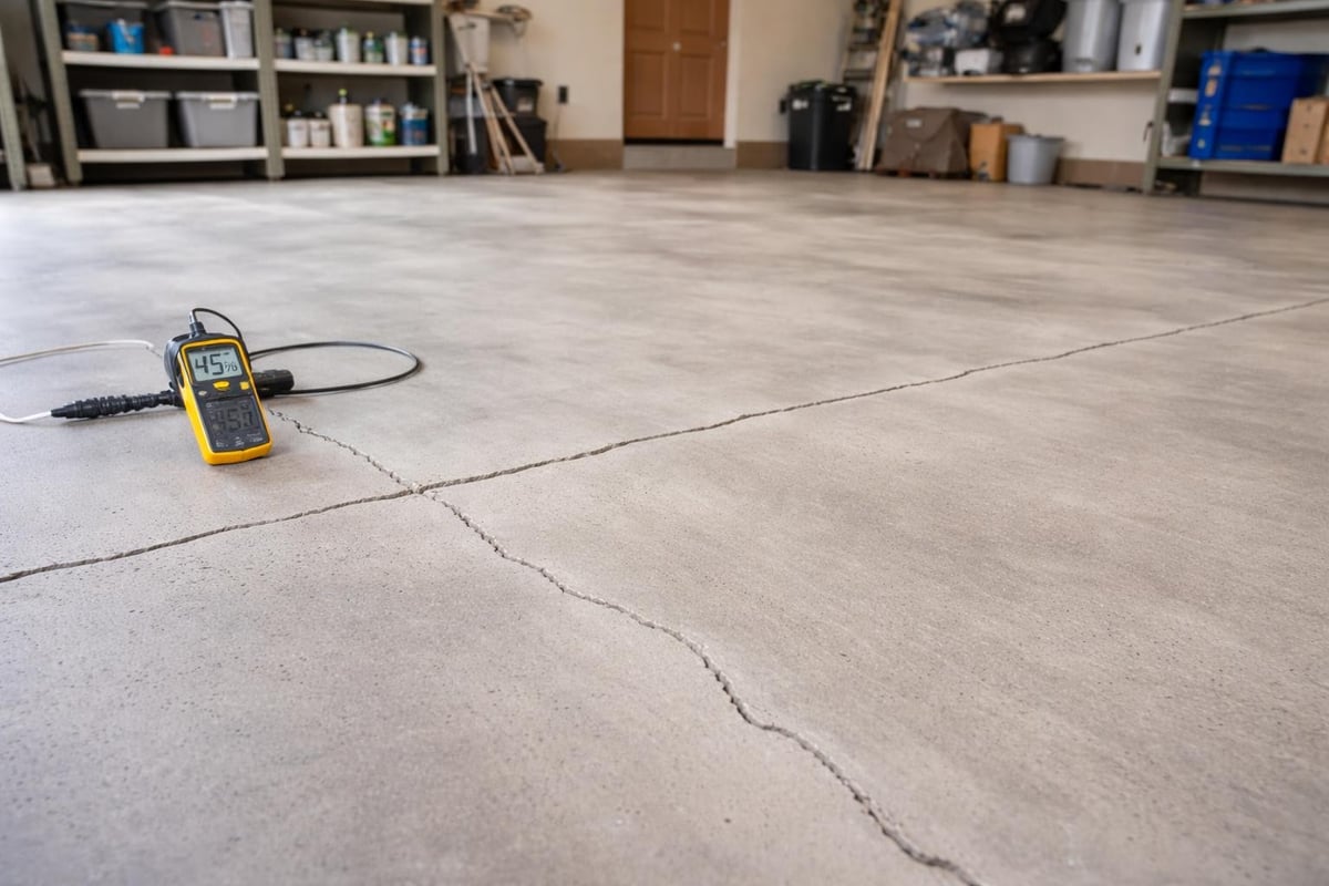 Garage floor surface preparation