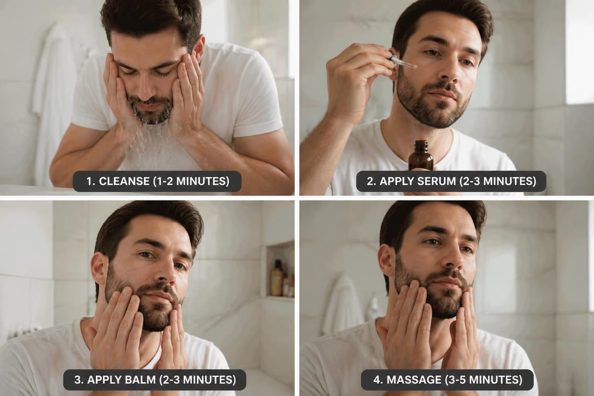 Daily beard care routine