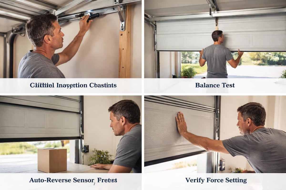 Monthly garage door testing