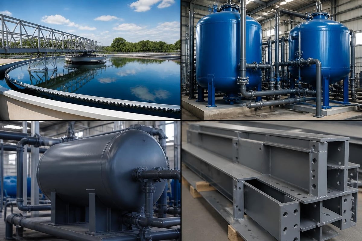 Water treatment metal components