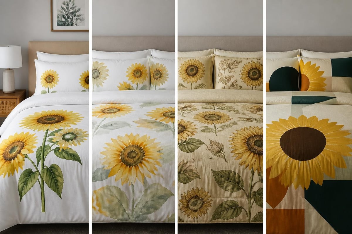 Different sunflower bed set styles