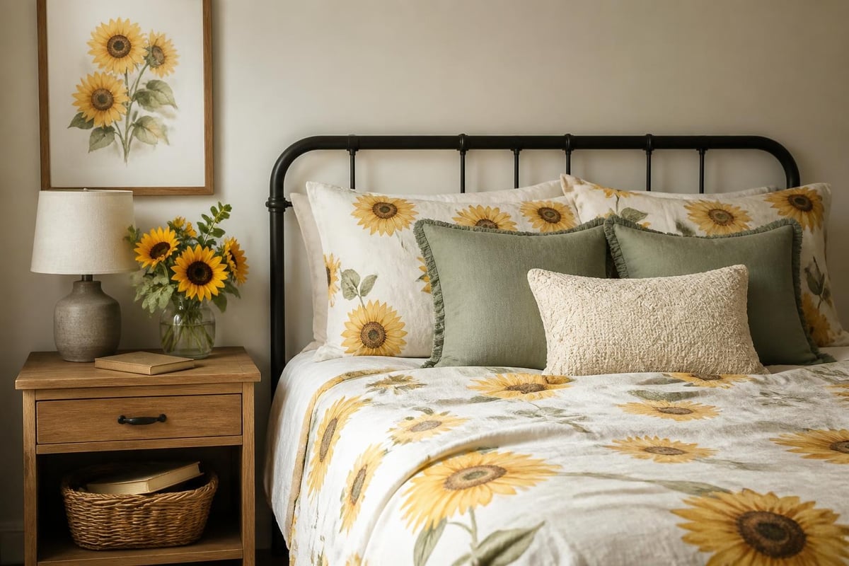 Budget decorating with sunflower theme