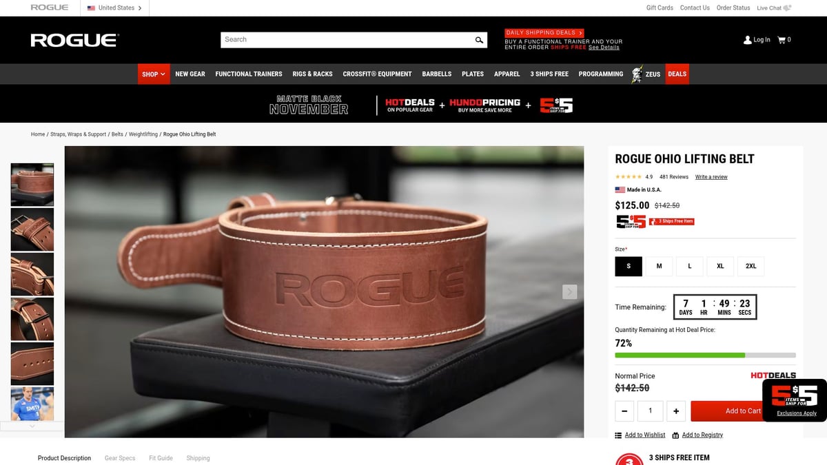 8 Essential Weight Belt for Gym Picks for 2025 - Rogue Fitness Ohio Lifting Belt