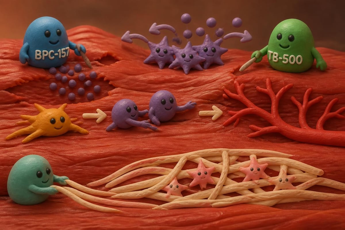 Tissue repair peptide mechanisms