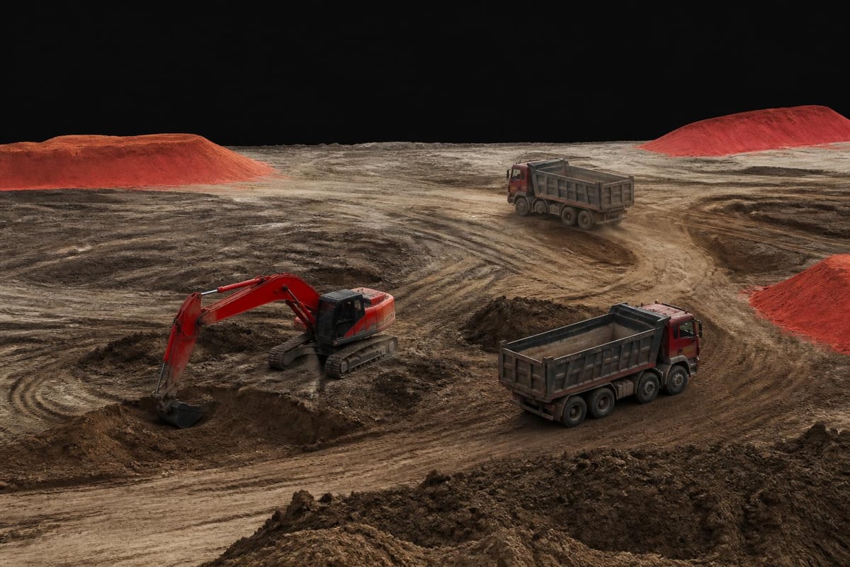 Earthworks excavation and grading process