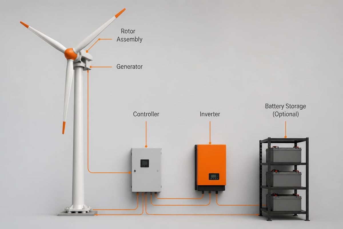 Wind turbine system components