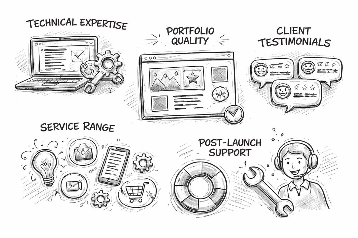 Web development evaluation criteria