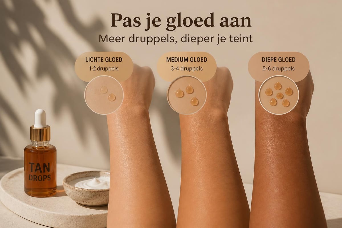 Tanning drops mixing process