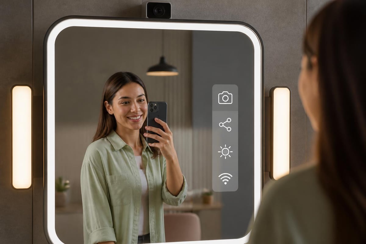 Selfie mirror technical components