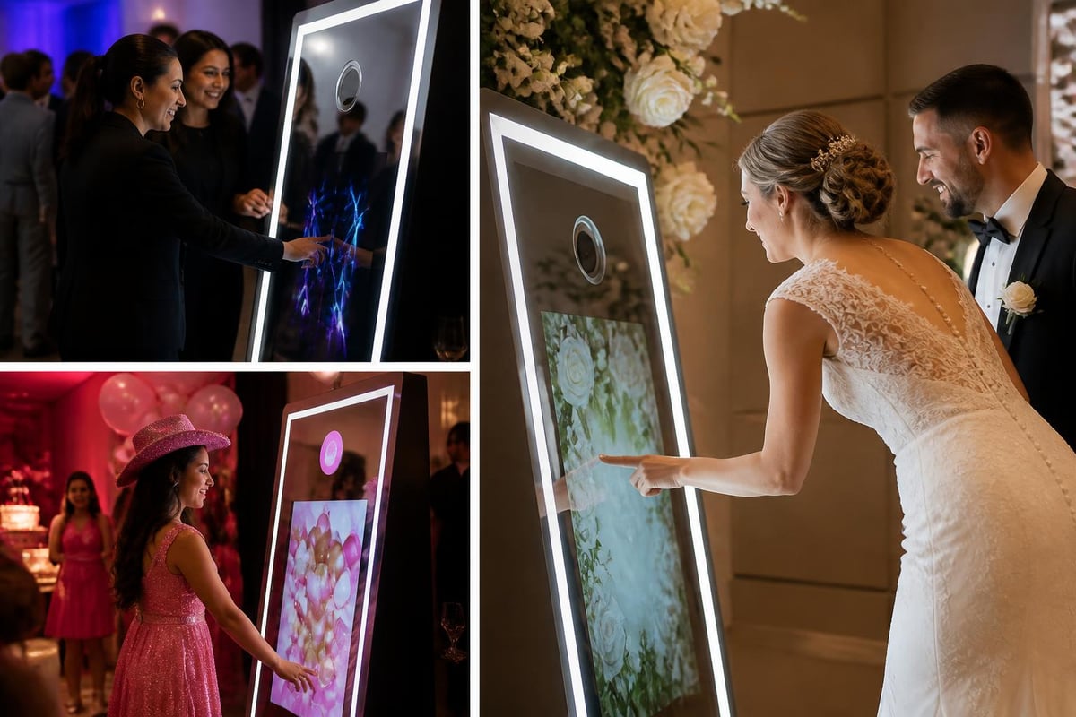 Event applications for selfie mirrors