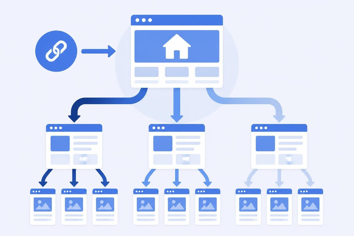 Internal link distribution
