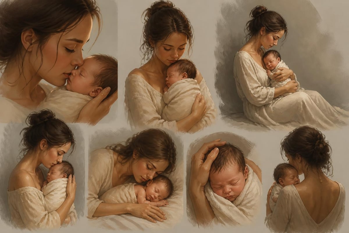 Natural newborn posing