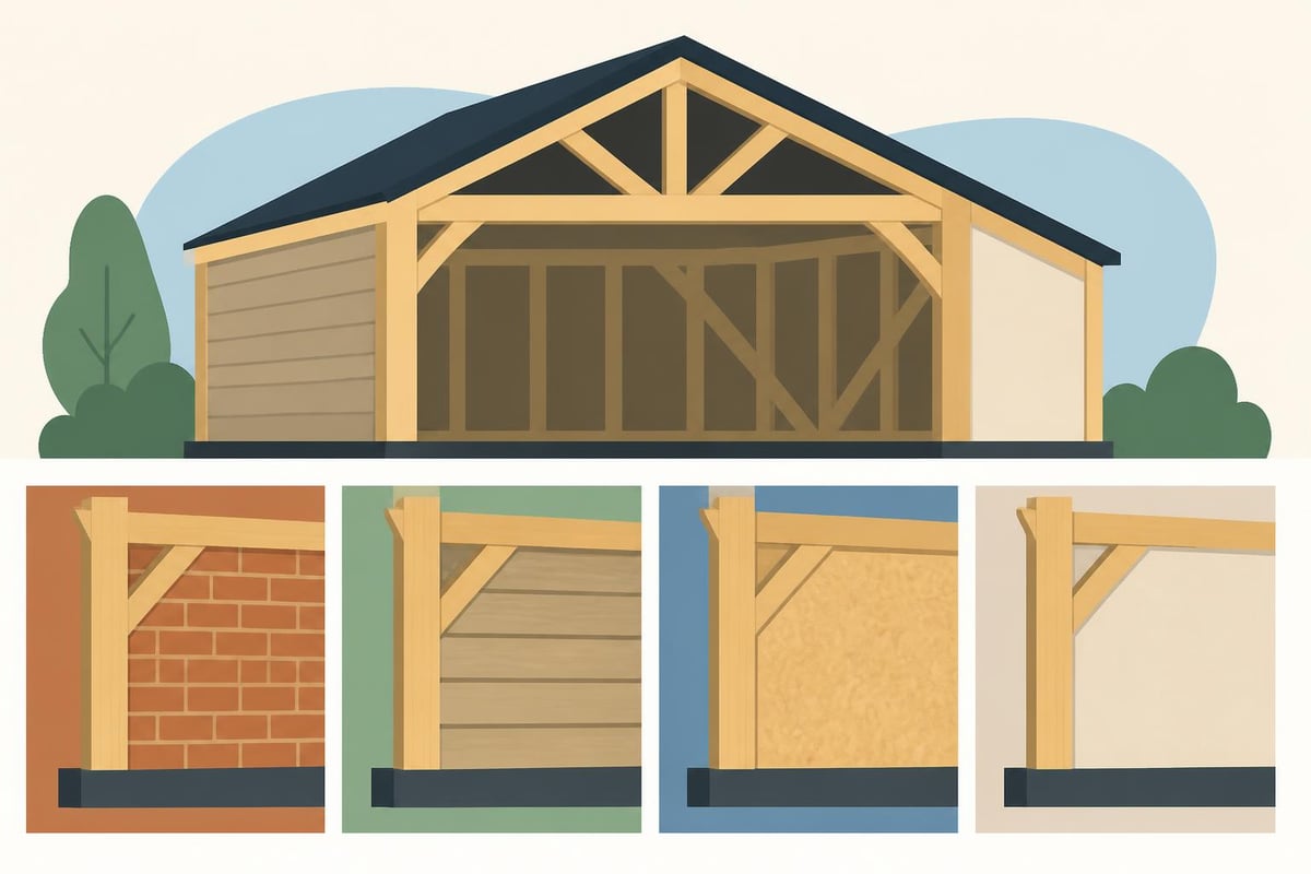 Wall infill options for timber frame garages