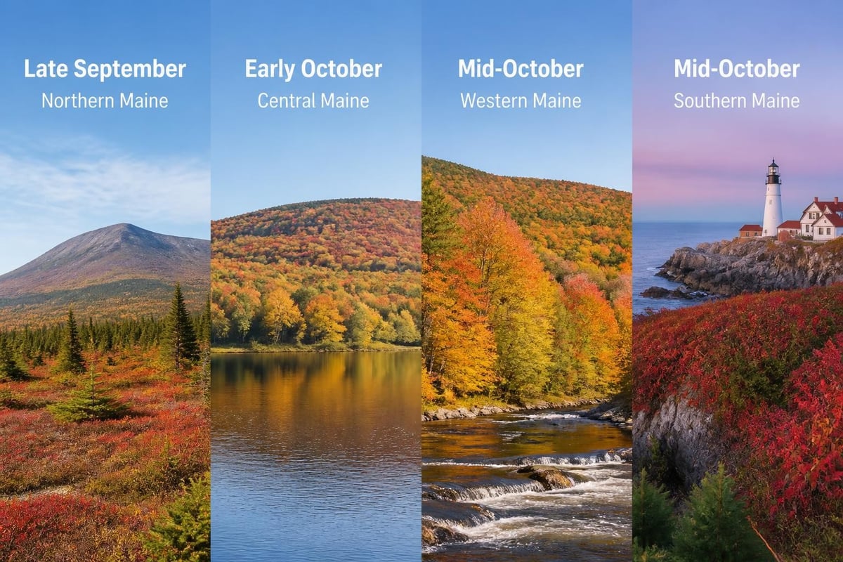 Maine fall foliage progression timeline